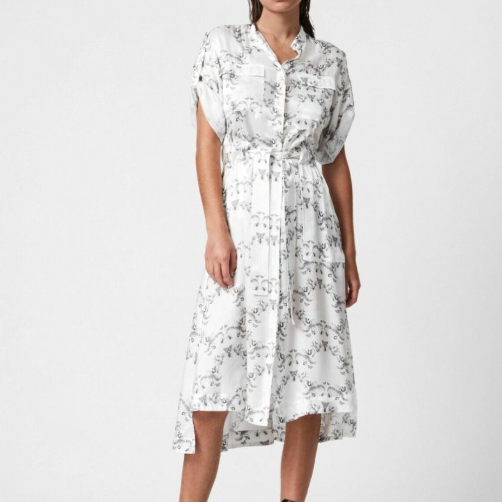 ALLSAINTS Luciana Assam Printed Shirt Dress - Picture 1 of 5